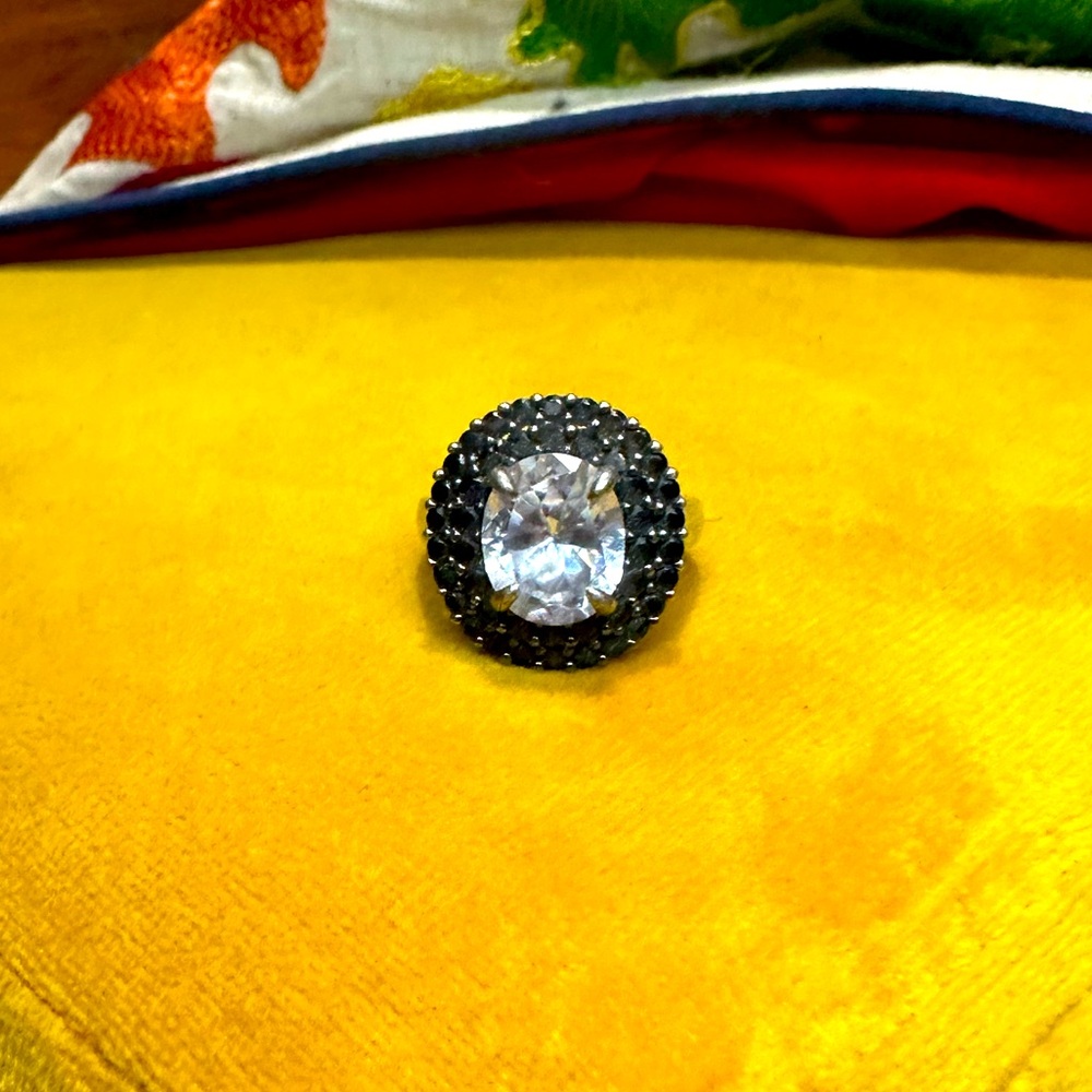 Onyx Sterling Silver Statement Ring - image 1